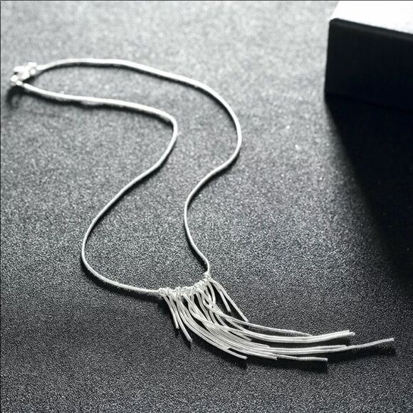 The Roaring 20’s 925 Silver retro fringe necklace - Picture 5 of 8